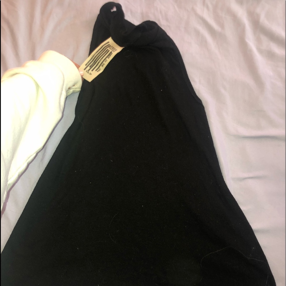Black Halter Flowy Tank Top